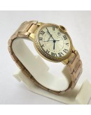 Cartier Ballon Bleu Rose Gold Jewel Bezel Watch