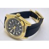 Rolex Sky Dweller Black Rubber Strap Swiss ETA Automatic Watch