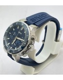 Oris Aquis Chronograph Blue Rubber Strap Watch