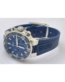 Oris Aquis Chronograph Blue Rubber Strap Watch
