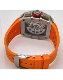 Richard Mille RM11 Steel Orange Rubber Strap Swiss Automatic Watch