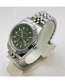 Rolex Date-Just Olive Green Palm Motif Swiss Automatic Watch