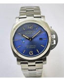 Panerai Marina Blue Steel Bracelet Swiss ETA Automatic Watch