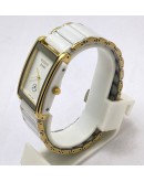 Rado Jubile Square White Ceramic Dual Tone Watch
