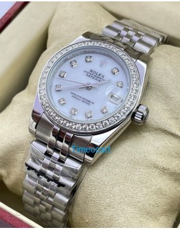 Rolex Datejust Diamond Bezel White Mother Of Pearl Swiss Automatic Ladies Watch