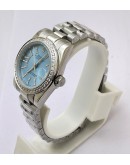 Rolex Datejust Diamond Bezel Ice Blue Swiss Automatic Ladies Watch