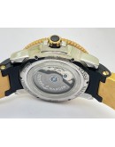 Ulysse Nardin Marine Diver Rose Gold Black Rubber Strap Swiss Automatic Watch