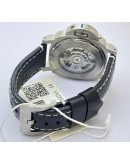 Panerai Marina Steel Black Leather Strap Swiss Automatic Watch