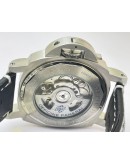 Panerai Marina Steel Black Leather Strap Swiss Automatic Watch