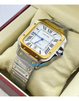 Cartier Santos 100 Dual Tone Swiss Automatic Watch