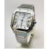 Cartier Santos 100 Steel White Swiss Automatic Watch
