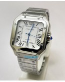 Cartier Santos 100 Steel White Swiss Automatic Watch