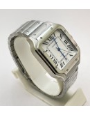 Cartier Santos 100 Steel White Swiss Automatic Watch