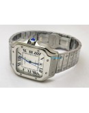 Cartier Santos 100 Steel White Swiss Automatic Watch