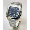 Cartier Santos 100 Steel Blue Swiss Automatic Watch