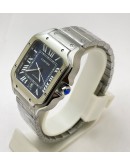 Cartier Santos 100 Steel Blue Swiss Automatic Watch