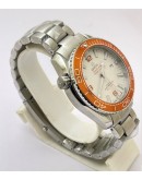 Omega Seamaster White Orange Bezel Swiss Automatic Watch