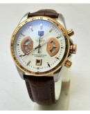 Tag Heuer Grand Carrera Calibre 17 RS 2 Dual Tone Leather Strap Watch