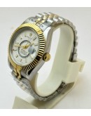Rolex Sky Dweller White Dual Tone Swiss ETA Automatic Watch