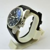 I W C Pilot Chronograph Day-Date Black Rubber Strap Watch