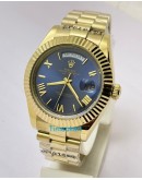 Rolex Day-Date Blue Golden Swiss Automatic Watch