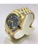 Rolex Day-Date Blue Golden Swiss Automatic Watch