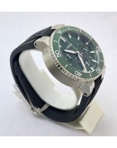 Oris Aquis Chronograph Green Black Rubber Strap Watch