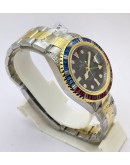 Rolex GMT Master ii Pepsi Ruby Sapphire Bezel Swiss ETA 3285 Valjoux Movement Watch