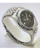 Rolex Date-Just Roman Mark Grey Steel Swiss Automatic Watch