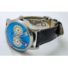 Patek Philippe Bridge Power Reserve Dual Time Ice Blue Swiss ETA Valjoux Automatic Watch