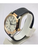 OMEGA SEAMASTER AQUA TERRA WHITE ROSE GOLD BEZEL RUBBER STRAP LIMITED EDITION SWISS AUTOMATIC WATCH