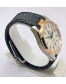 OMEGA SEAMASTER AQUA TERRA WHITE ROSE GOLD BEZEL RUBBER STRAP LIMITED EDITION SWISS AUTOMATIC WATCH