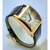 Franck Muller Square Master Rose Gold Color Dreams Roman Mark Leather Strap Watch