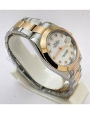 Rolex Date Just Diamond Mark Mother Of Pearl White 2 Swiss Automatic Watch