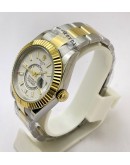 Rolex Sky Dweller White Dual Tone Swiss ETA Automatic Watch