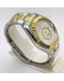 Rolex Sky Dweller White Dual Tone Swiss ETA Automatic Watch