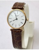 Longines La Grande Classique Ultra Slim Rose Gold Leather Strap Ladies Watch