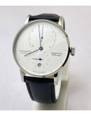 Nomos Glashutte LAMBDA Gangreserve 84 Stunden Steel Power Reserve Swiss Automatic Watch