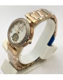 Omega Ladymatic White Mother Of Pearl Tourbillon Swiss ETA Automatic Ladies Watch
