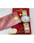 Omega Ladymatic White Mother Of Pearl Tourbillon Swiss ETA Automatic Ladies Watch