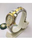 Rolex Datejust Stick Marker White Dual Tone Swiss Automatic Ladies Watch