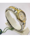Rolex Datejust Stick Marker White Dual Tone Swiss Automatic Ladies Watch