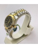 Rolex Datejust Diamond Marker Black Dual Tone Swiss Automatic Ladies Watch