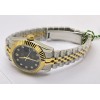 Rolex Datejust Diamond Marker Black Dual Tone Swiss Automatic Ladies Watch
