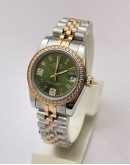 Rolex Datejust Green Diamond Bezel Dual Tone Swiss Automatic Ladies Watch