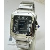 Cartier Santos 100 Steel Black Swiss Automatic Watch