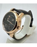 A. Lange & Shone Grand Lange 1 Moon Phase Rose Gold Black Swiss Automatic Watch