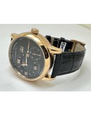 A. Lange & Shone Grand Lange 1 Moon Phase Rose Gold Black Swiss Automatic Watch
