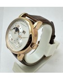 A. Lange & Shone Grand Lange 1 Moon Phase Rose Gold White Swiss Automatic Watch - A