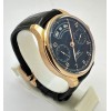 I W C Portugieser Annual Calendar Black Swiss ETA 7750 Valjoux Automatic Movement Watch
